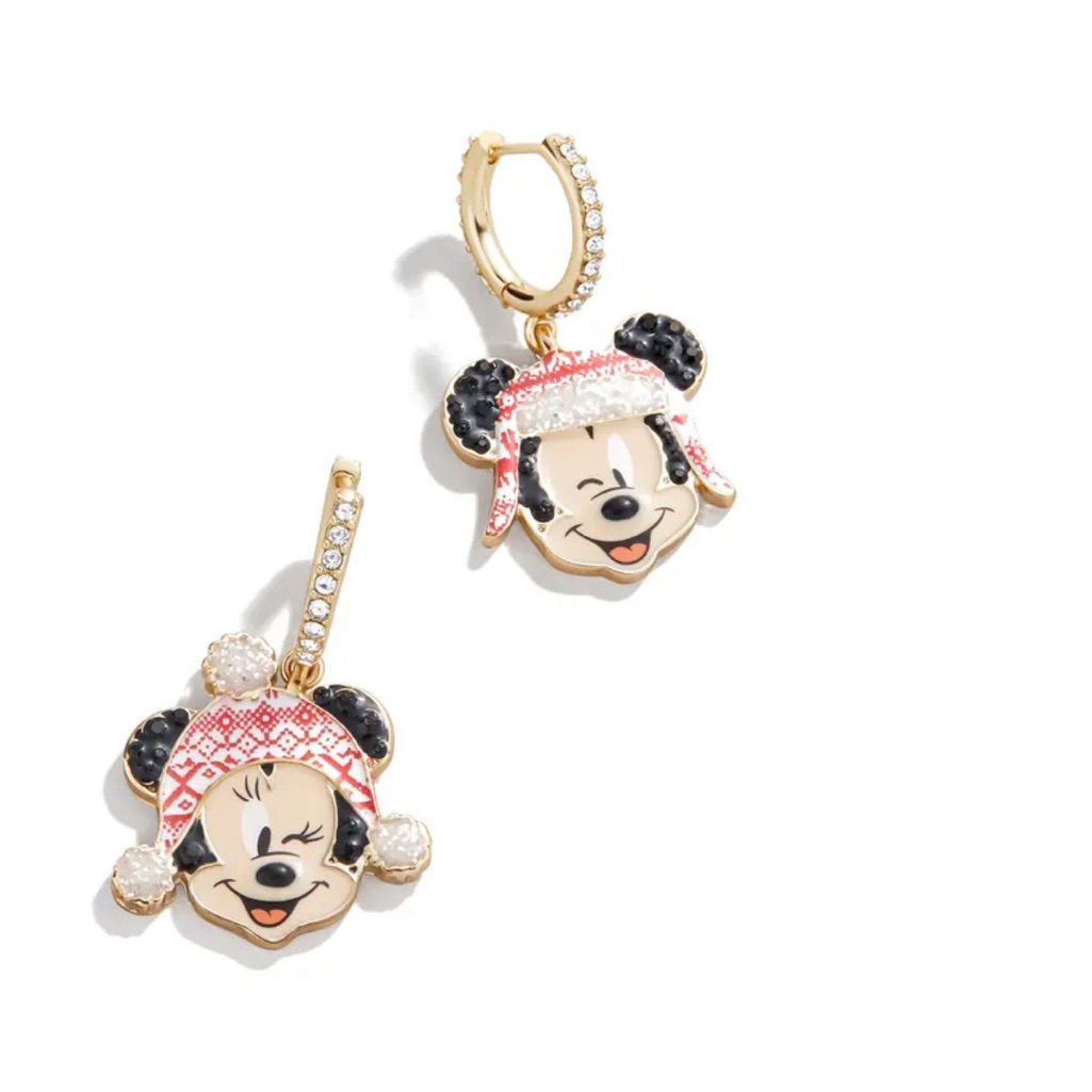 Baublebar Let It Snow Mickey Minne Diamond Huggie Earrings 40$